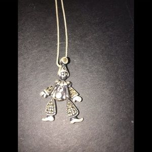Marcasite clown necklace